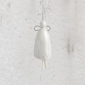 Porcelain Angel Bell Hanger | Small